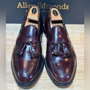 Allen Edmonds Randolph Men's Burgundy Leather Tassel Loafers Sz 9D Md USA 🇺🇸